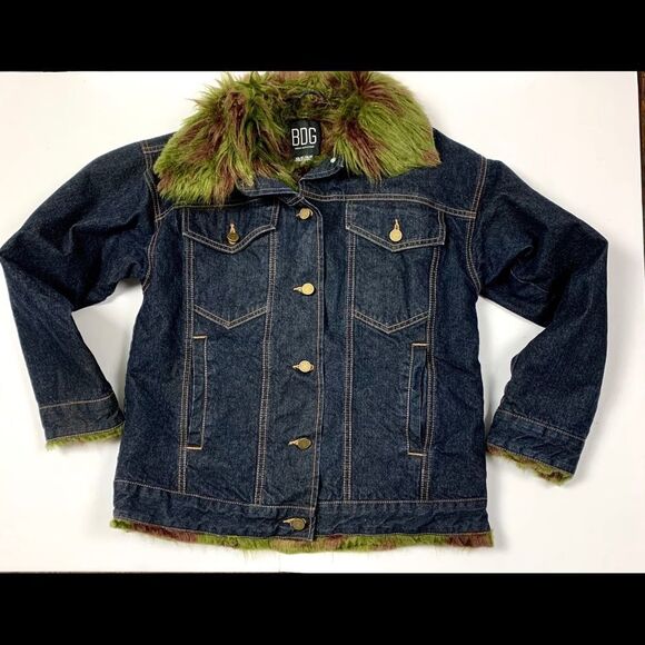 Urban Outfitters BDG Trucker Jacket w/Faux Fur - Picture 2 of 15